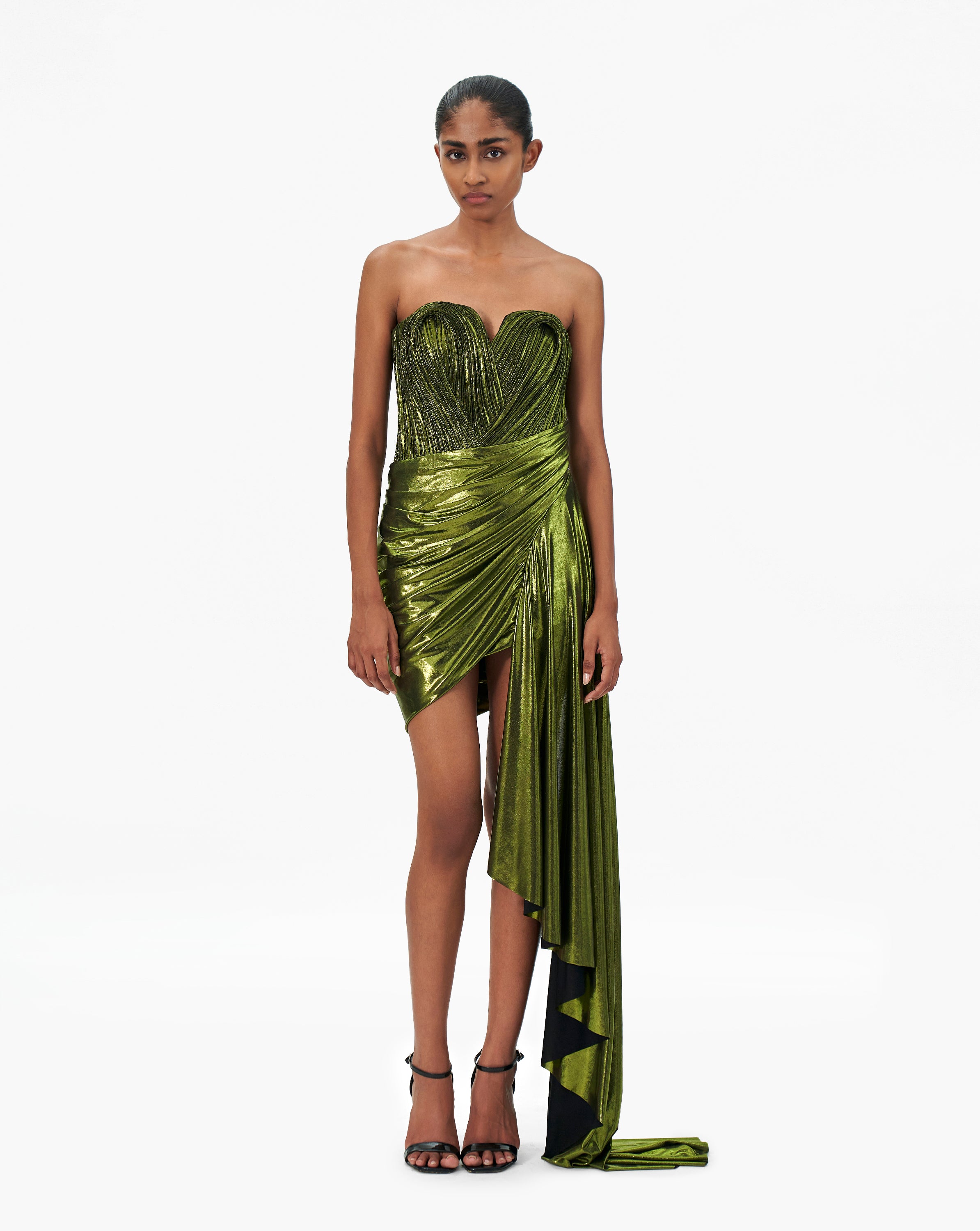 The Glistening Drape Sculpted Dress Gaurav Gupta Official