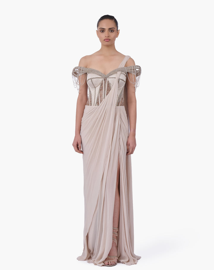 The Corset Bodice Saree Gown