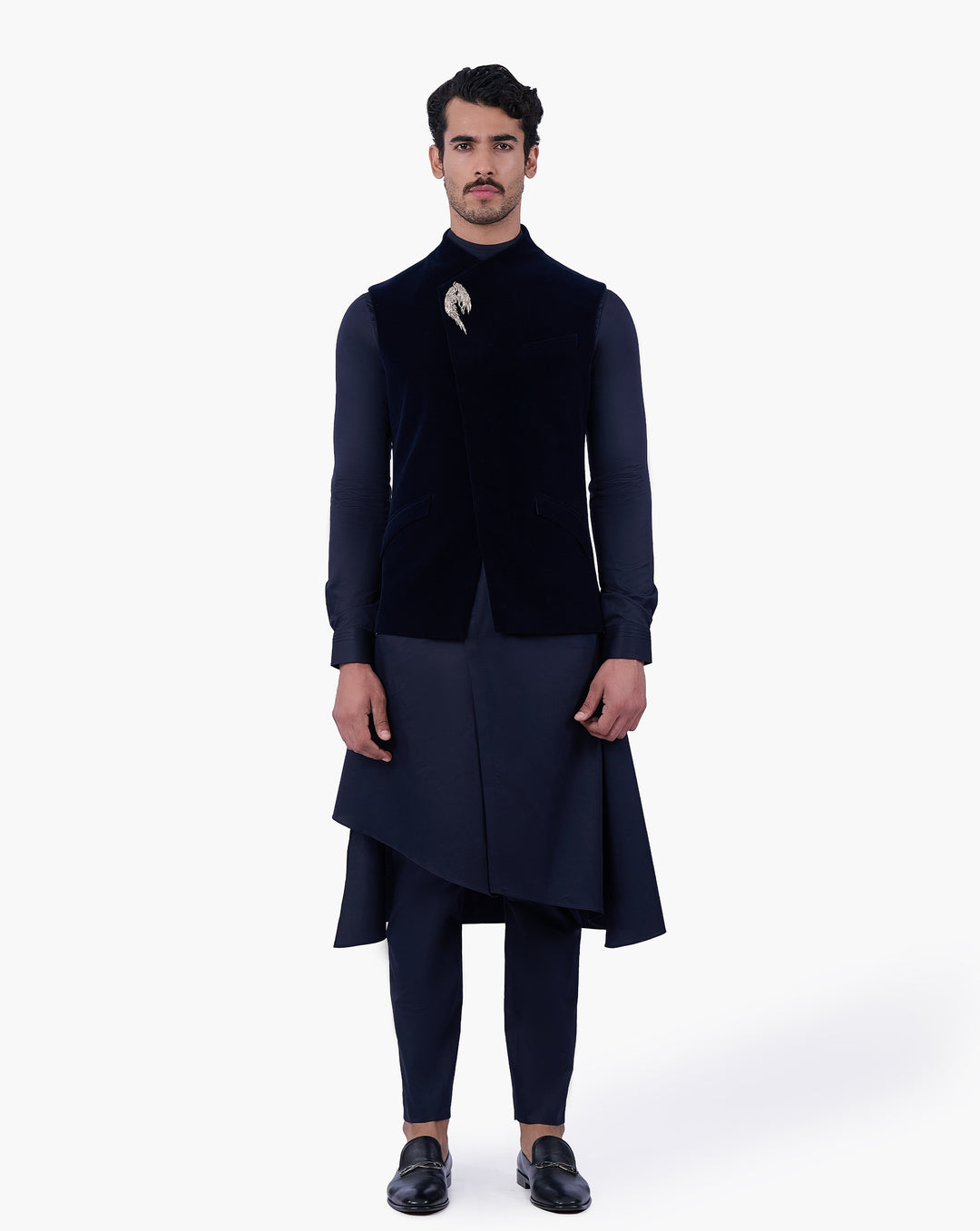 Midnight Velvet Eclipse Nehru Jacket