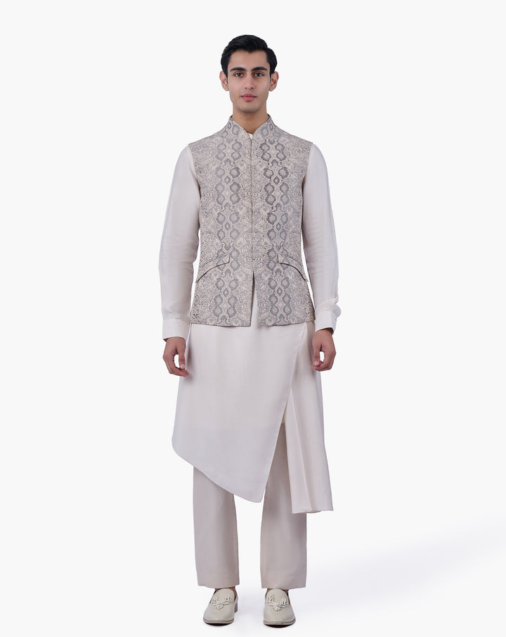 Silver Scale Nehru Jacket