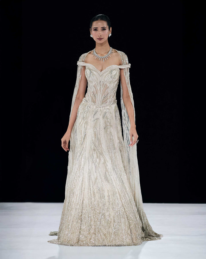 Crystalline Architecture Lehenga