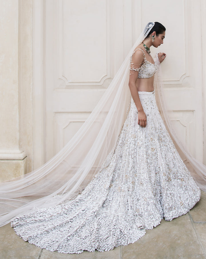 Ivory Blossom Lehenga
