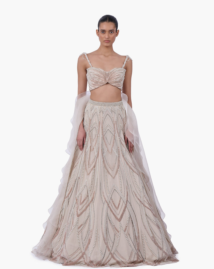 The Art Nouveau Lehenga