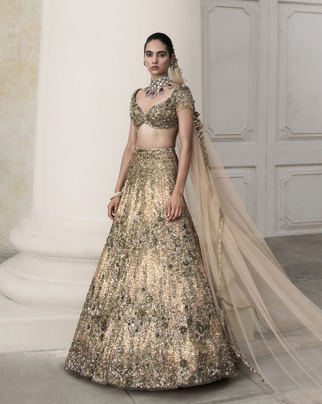 Golden Meadow Lehenga