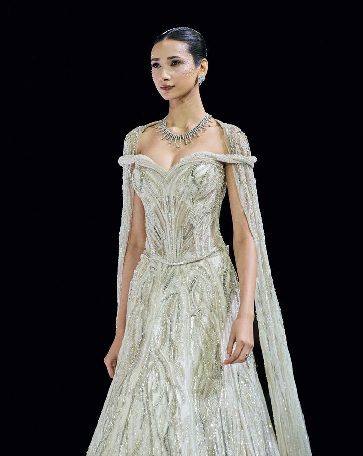 Crystalline Architecture Lehenga