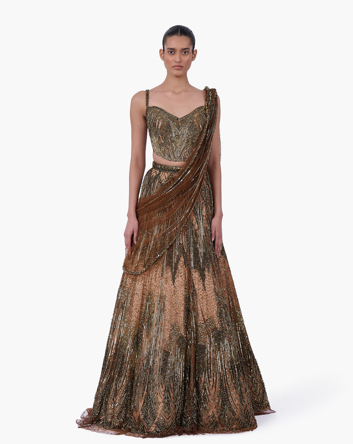 The Gilded Saree Lehenga
