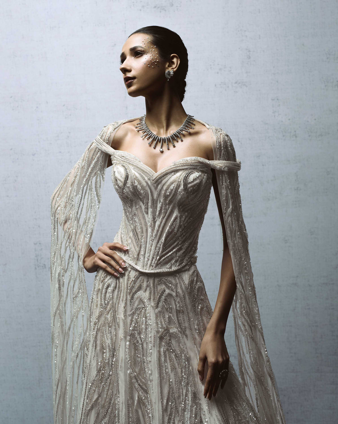 Crystalline Architecture Lehenga