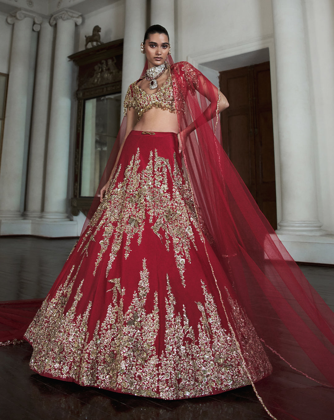 The Eos Ember Lehenga
