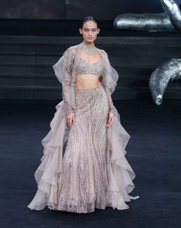 Crystal Erosion Lehenga