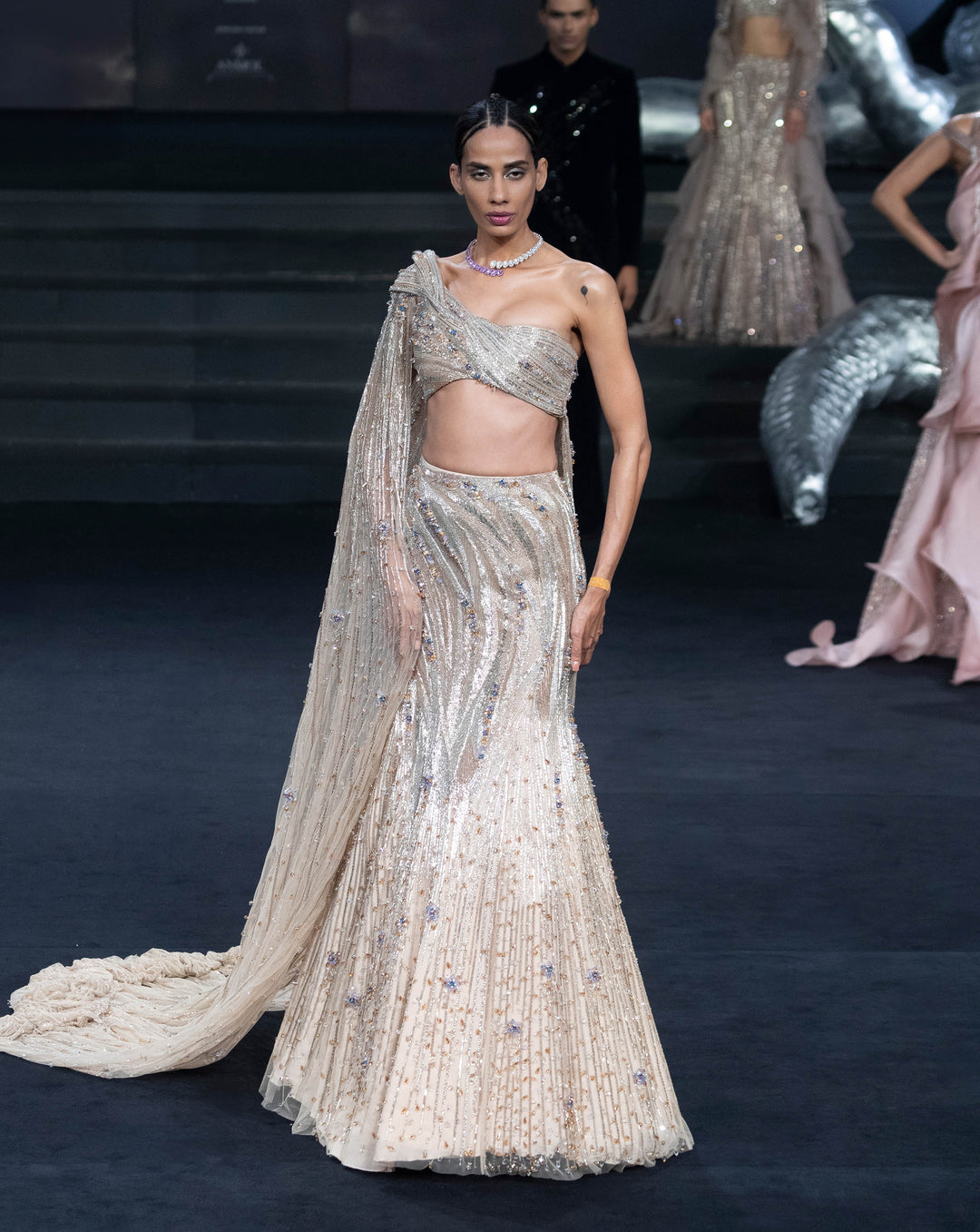 Spectrum Crystal Lehenga