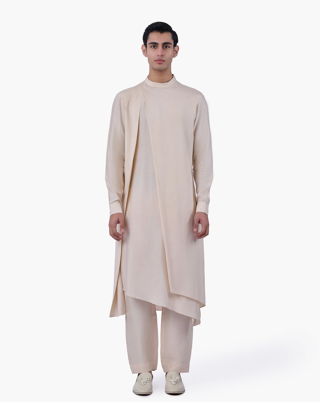 Champagne Drape Kurta Set