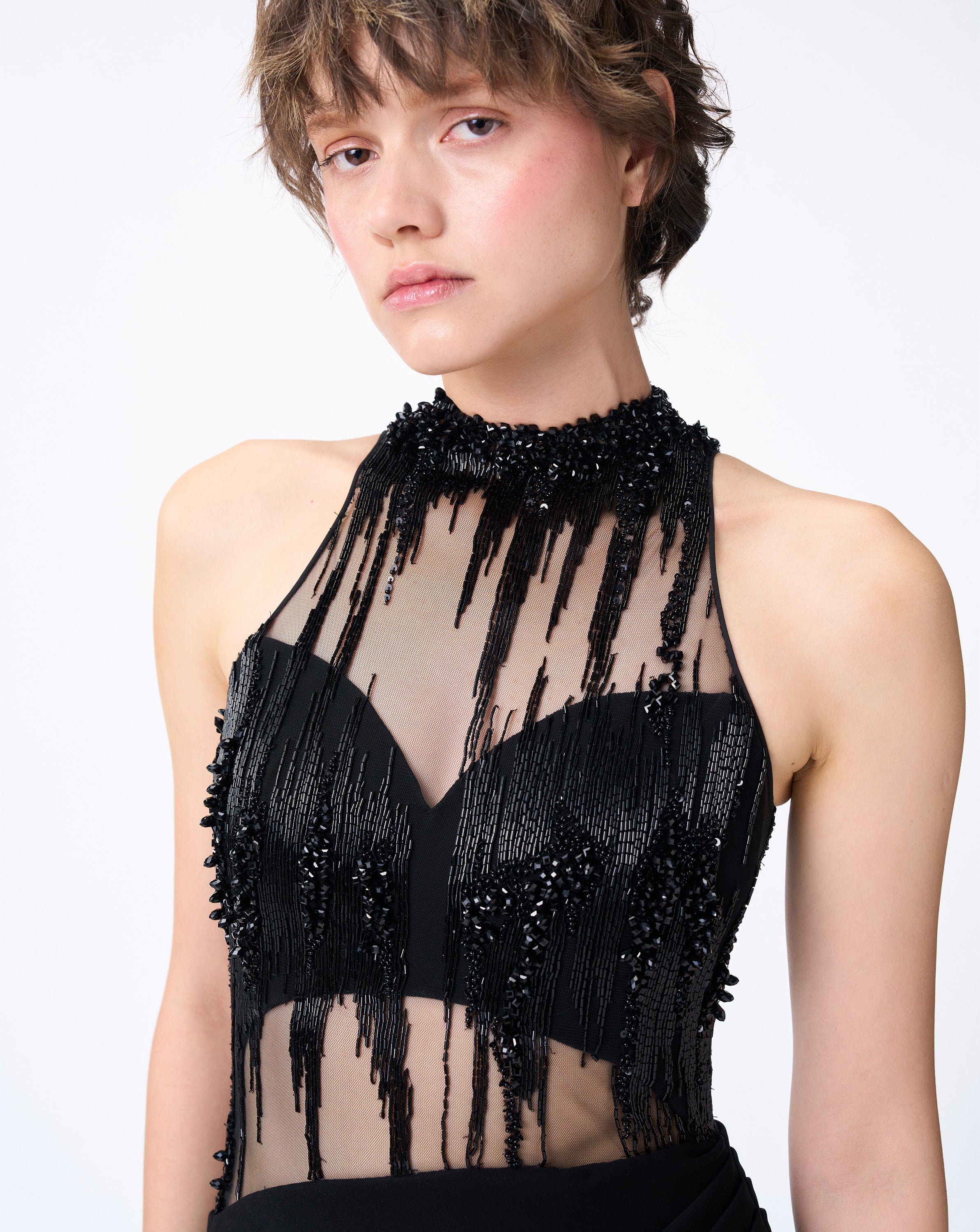 Lightfall Crystal Mini Dress