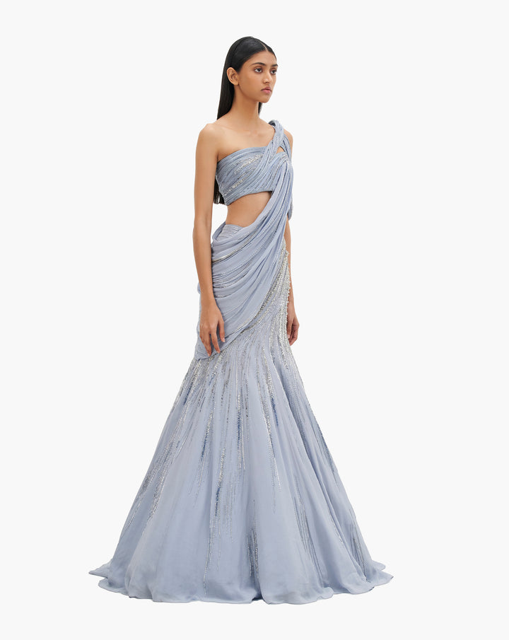 The Orion Mist Saree Lehenga
