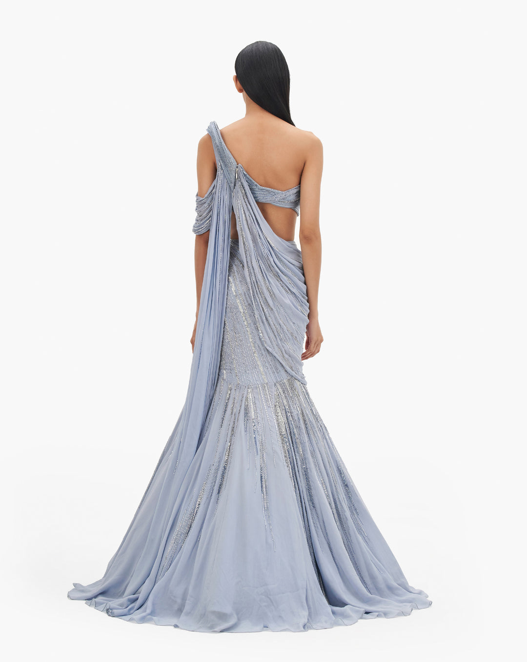 The Orion Mist Saree Lehenga