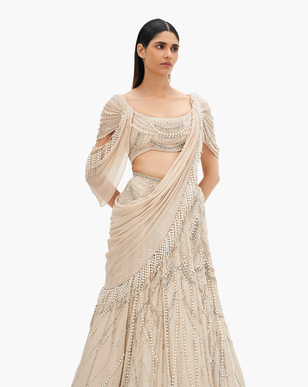 The Celestia Drape Saree Lehenga