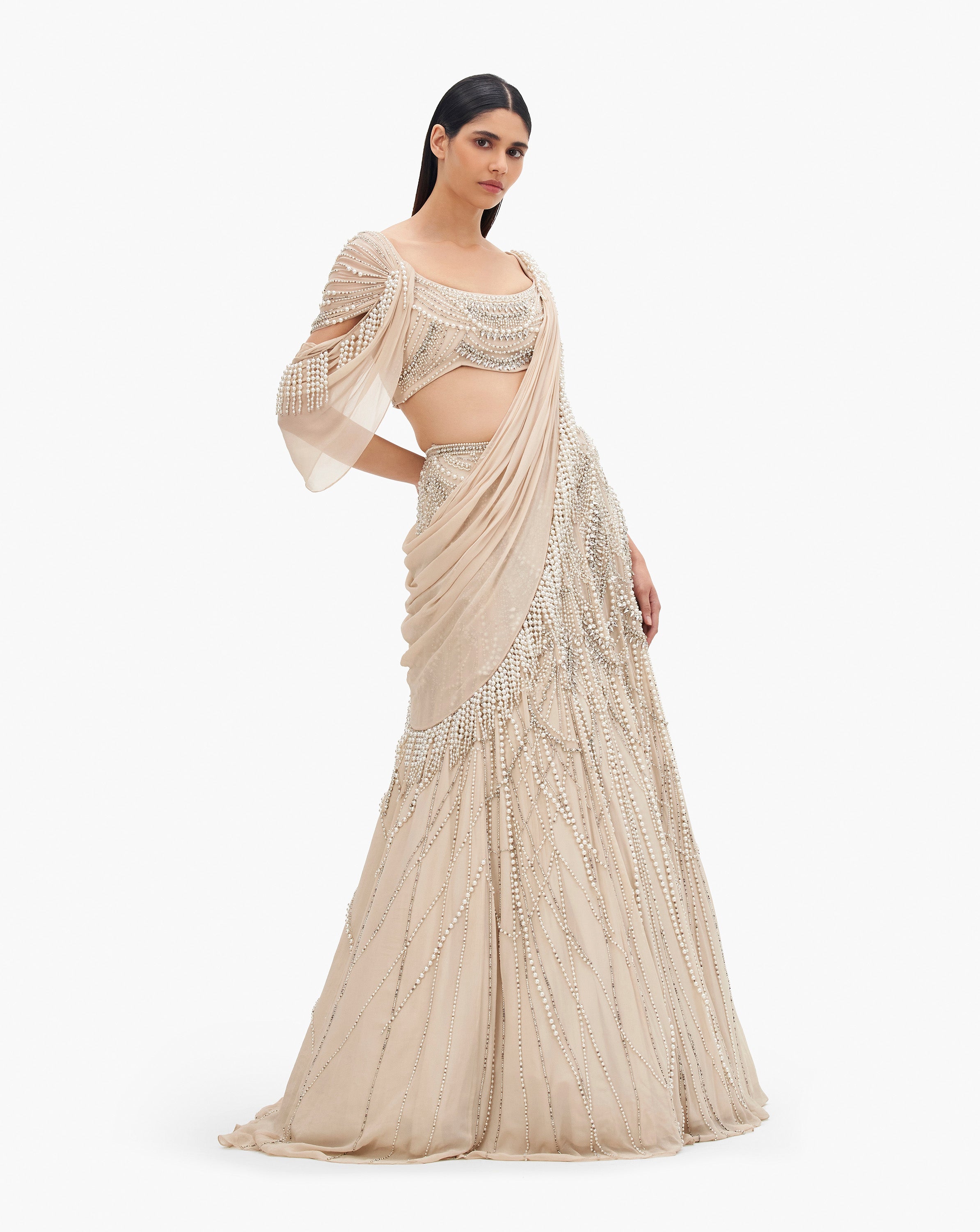 The Celestia Drape Saree Lehenga