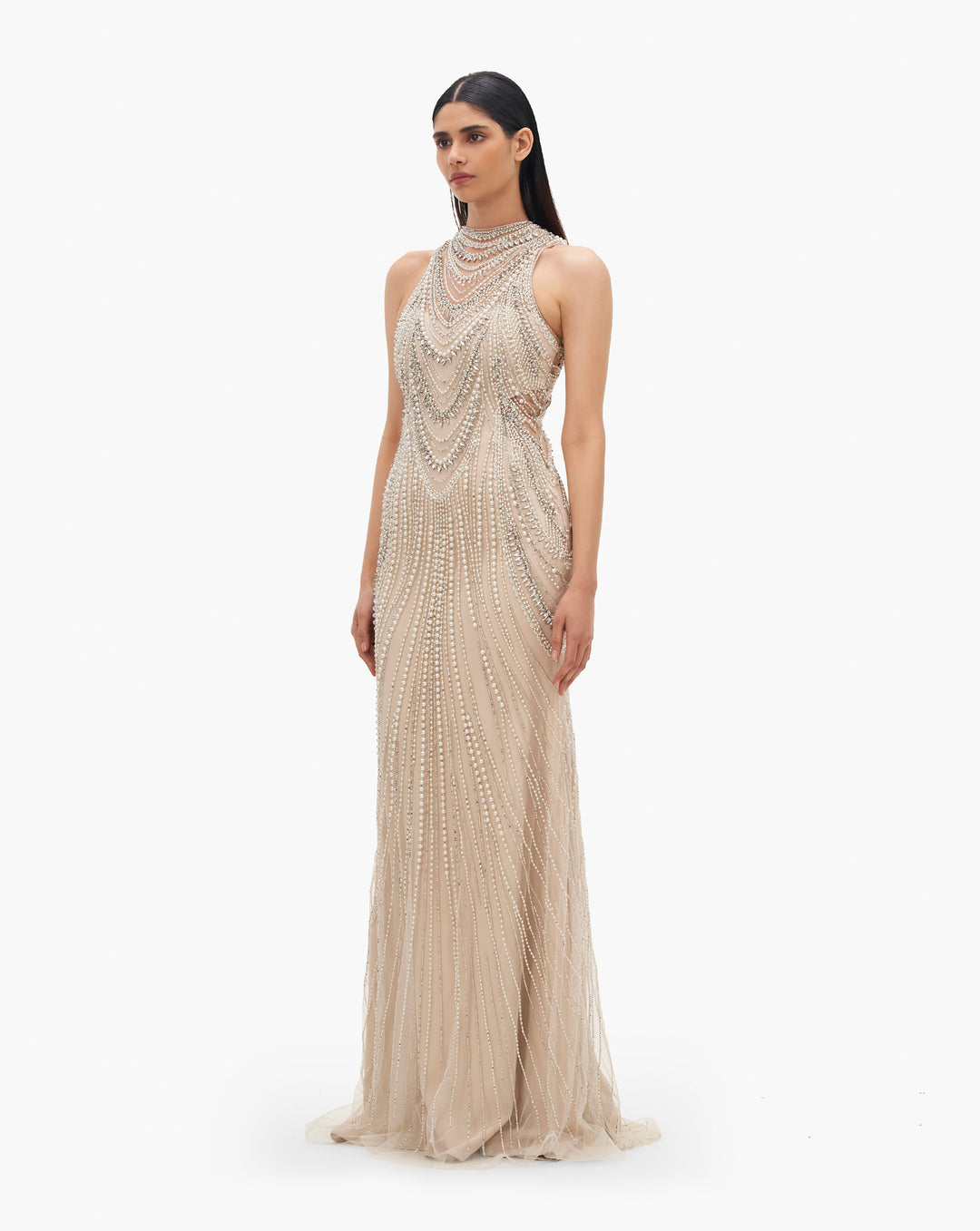 The Roman High-Neck Gown Gaurav Gupta Official The Roman High-Neck Gown Gaurav Gupta Official