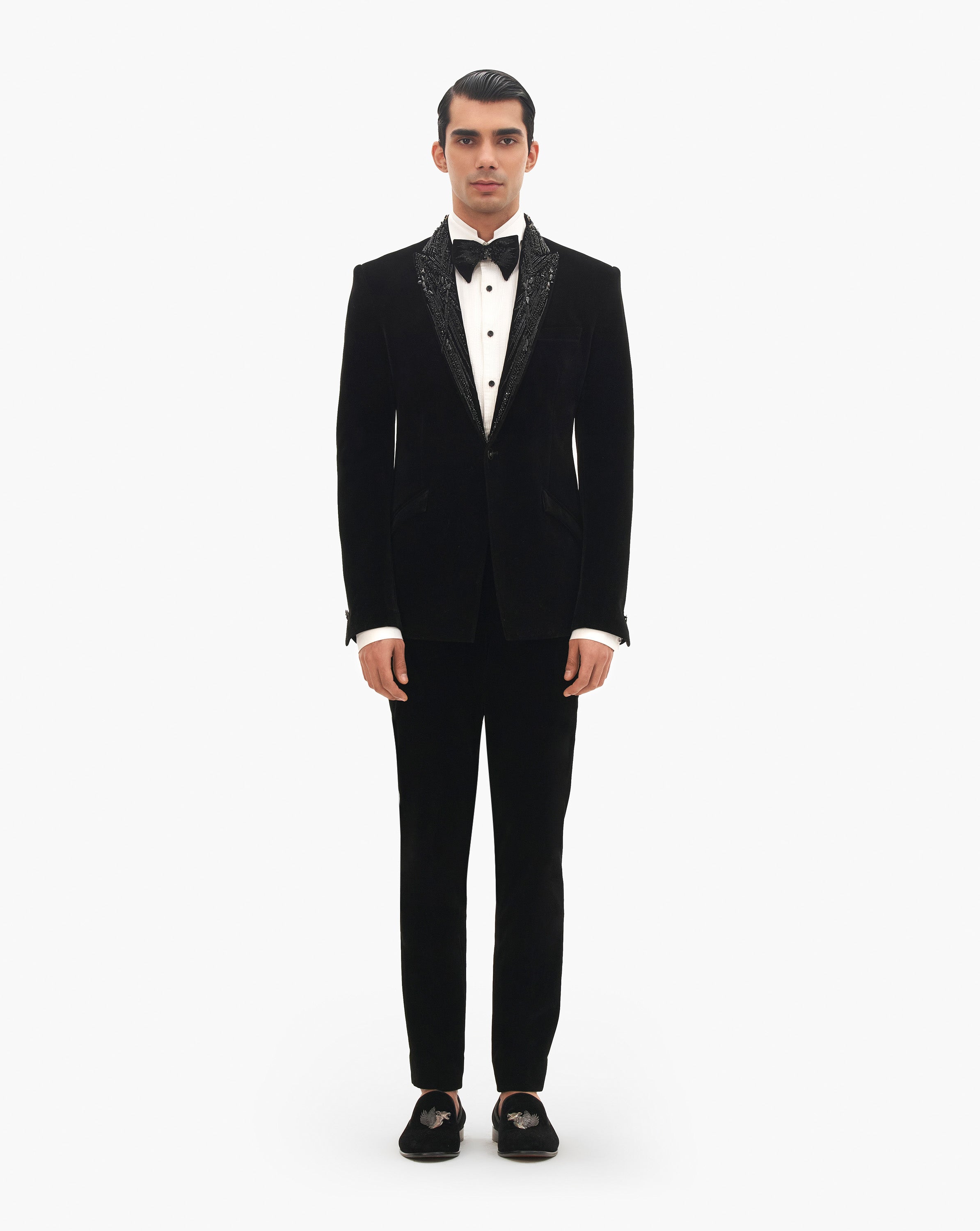Classic Embroidered Lapel Tuxedo