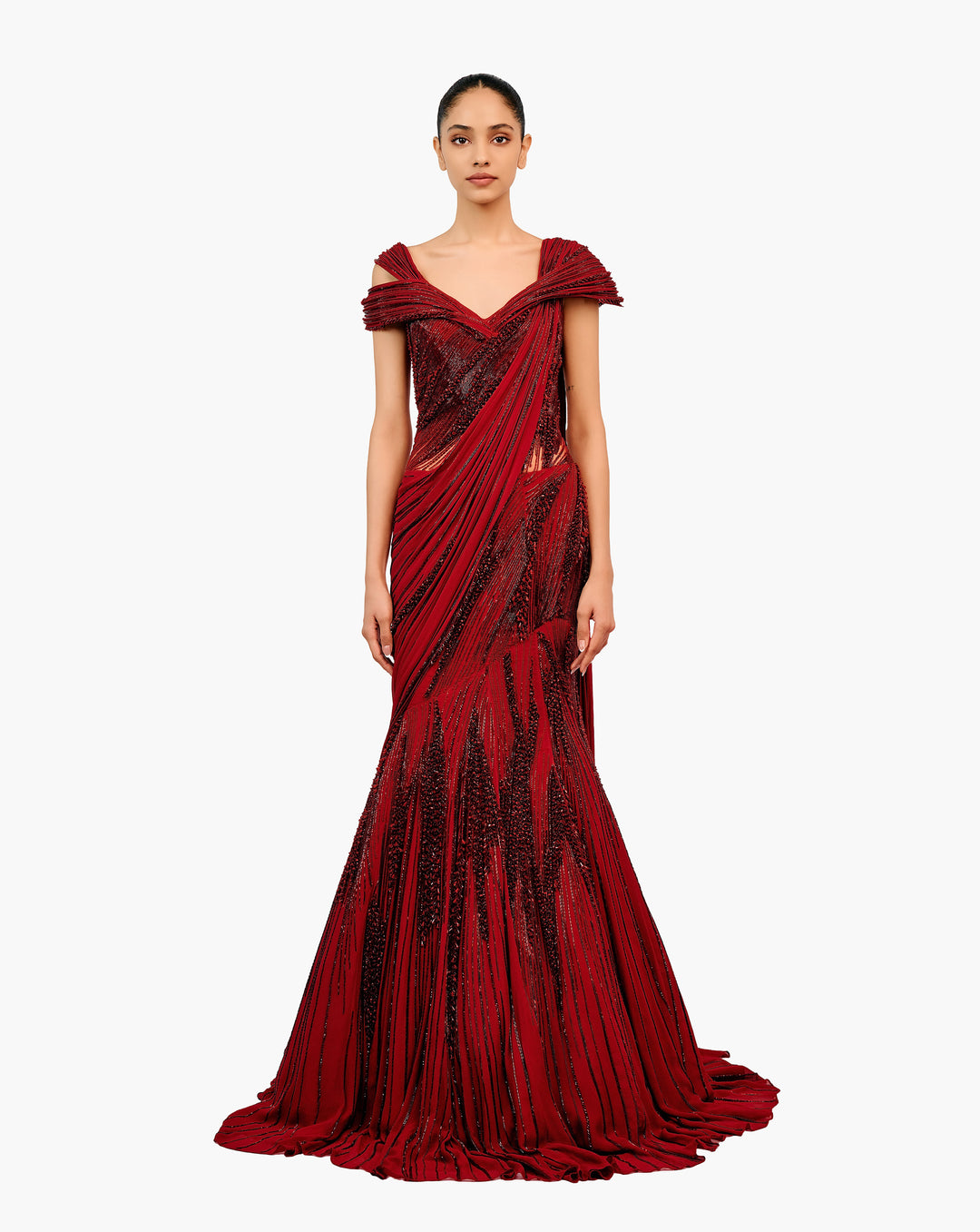 The Fluted Saree Lehenga