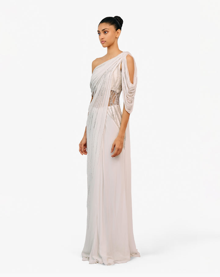 The Grecian Mist Saree