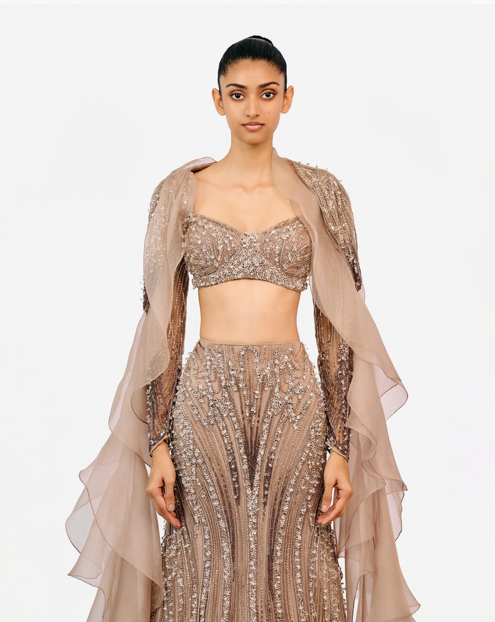 The Zephyr Cape Lehenga