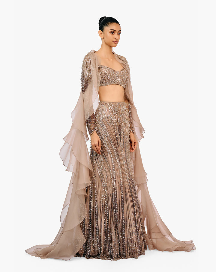 The Zephyr Cape Lehenga