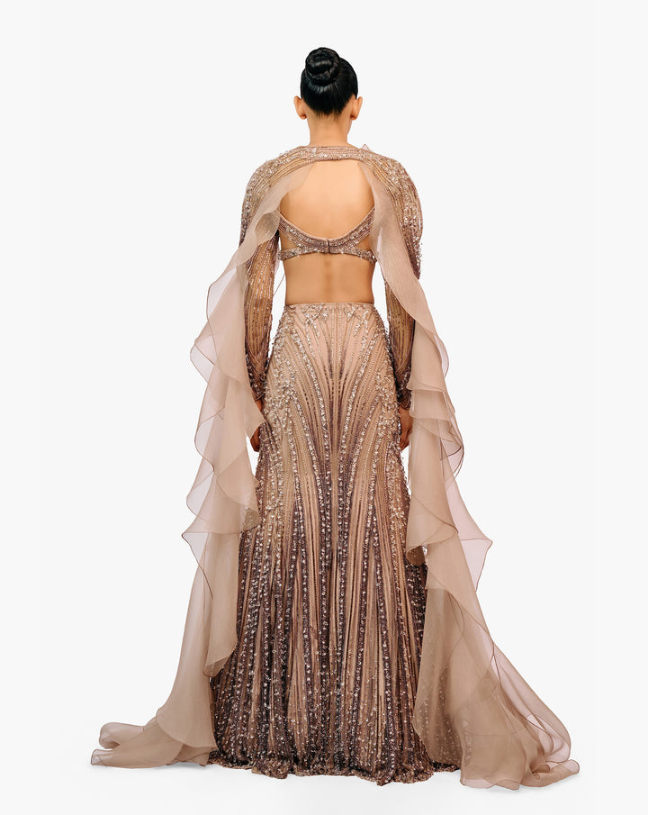 The Zephyr Cape Lehenga