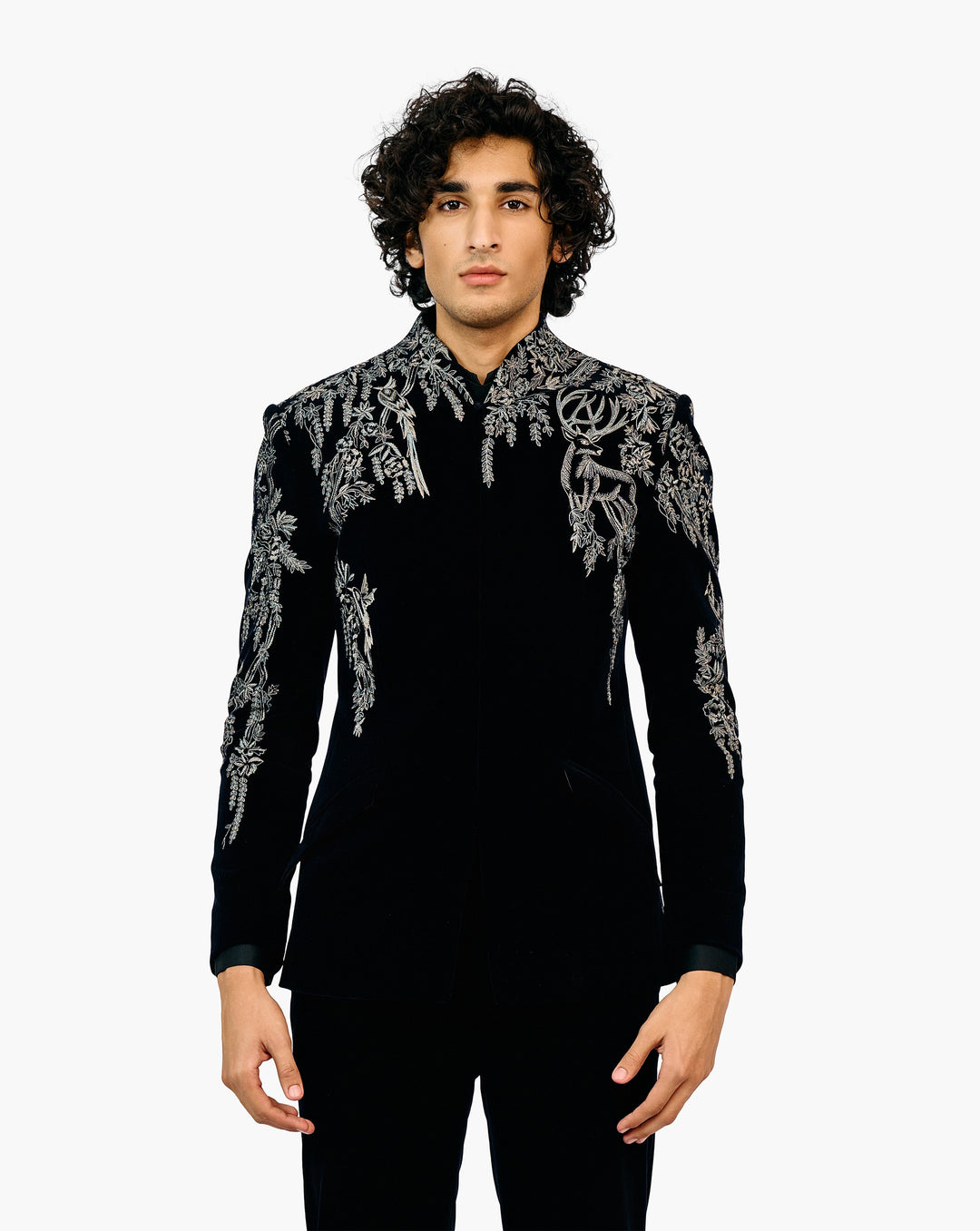 Elyxion Velvet Bandhgala