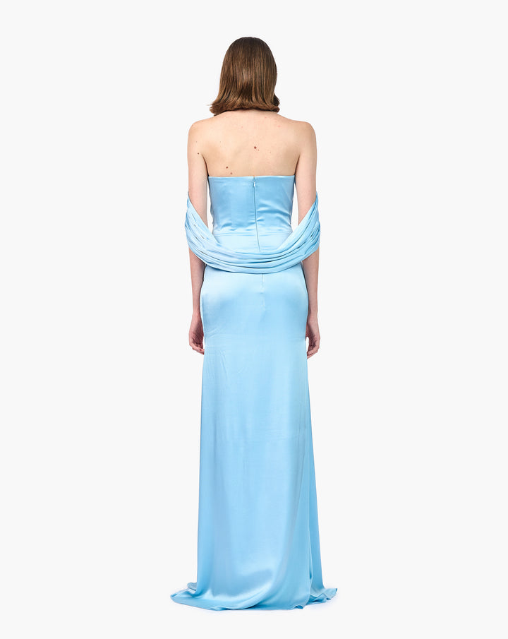 The Nephele Corseted Draped Gown