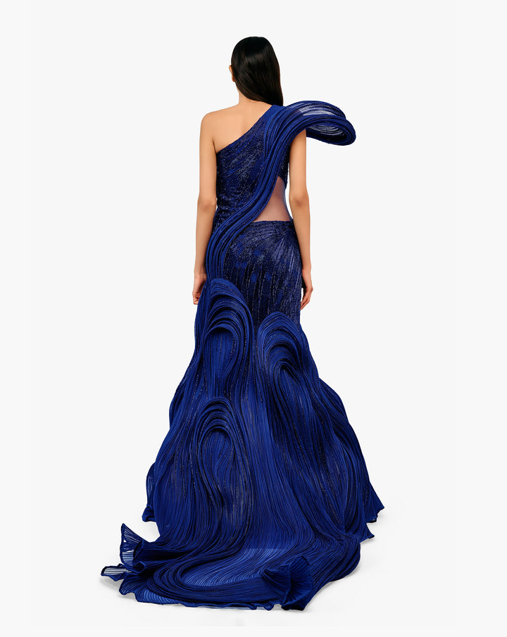 The Electric Sculpted Glow Gown