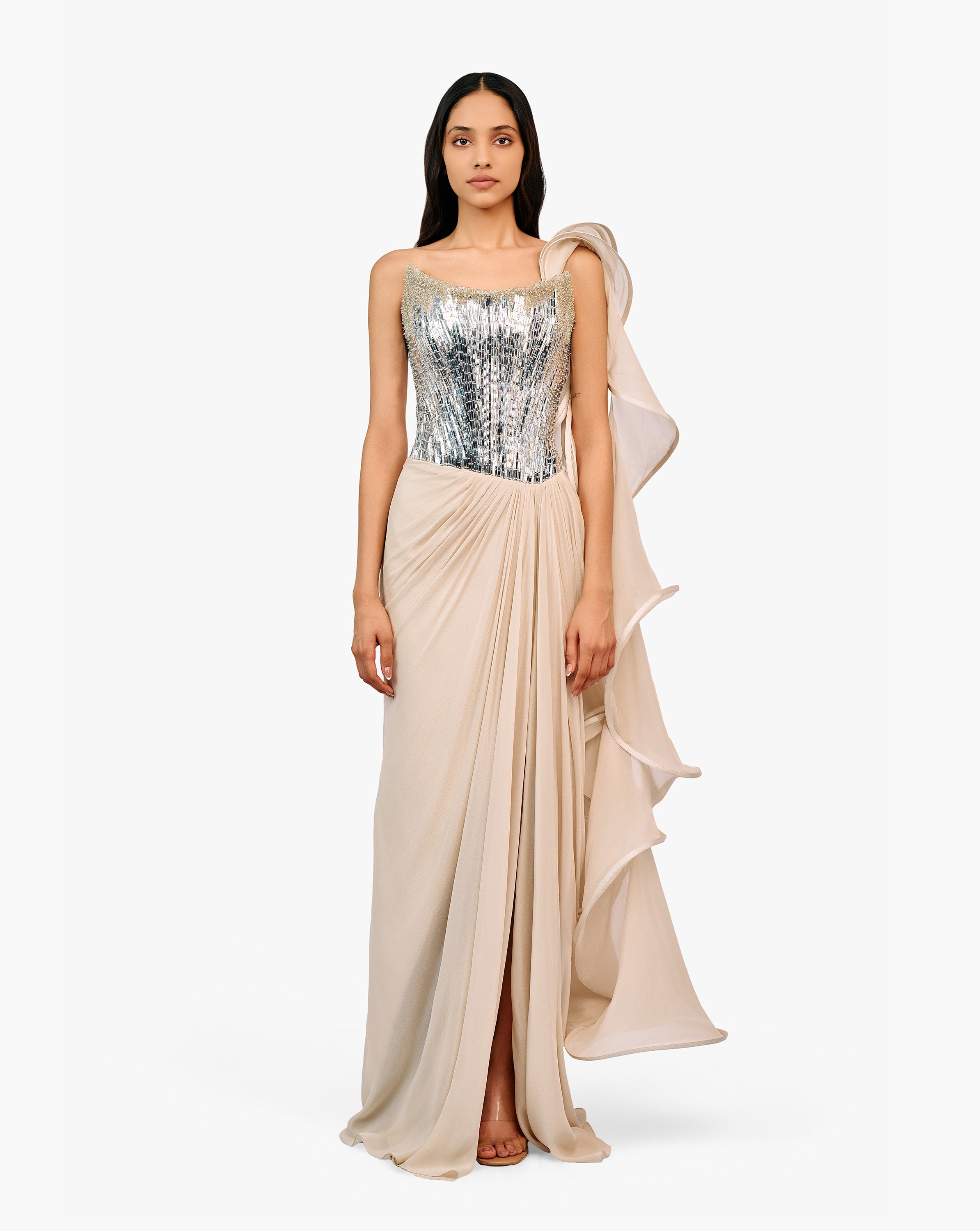 The Comet Refraction Saree Gown
