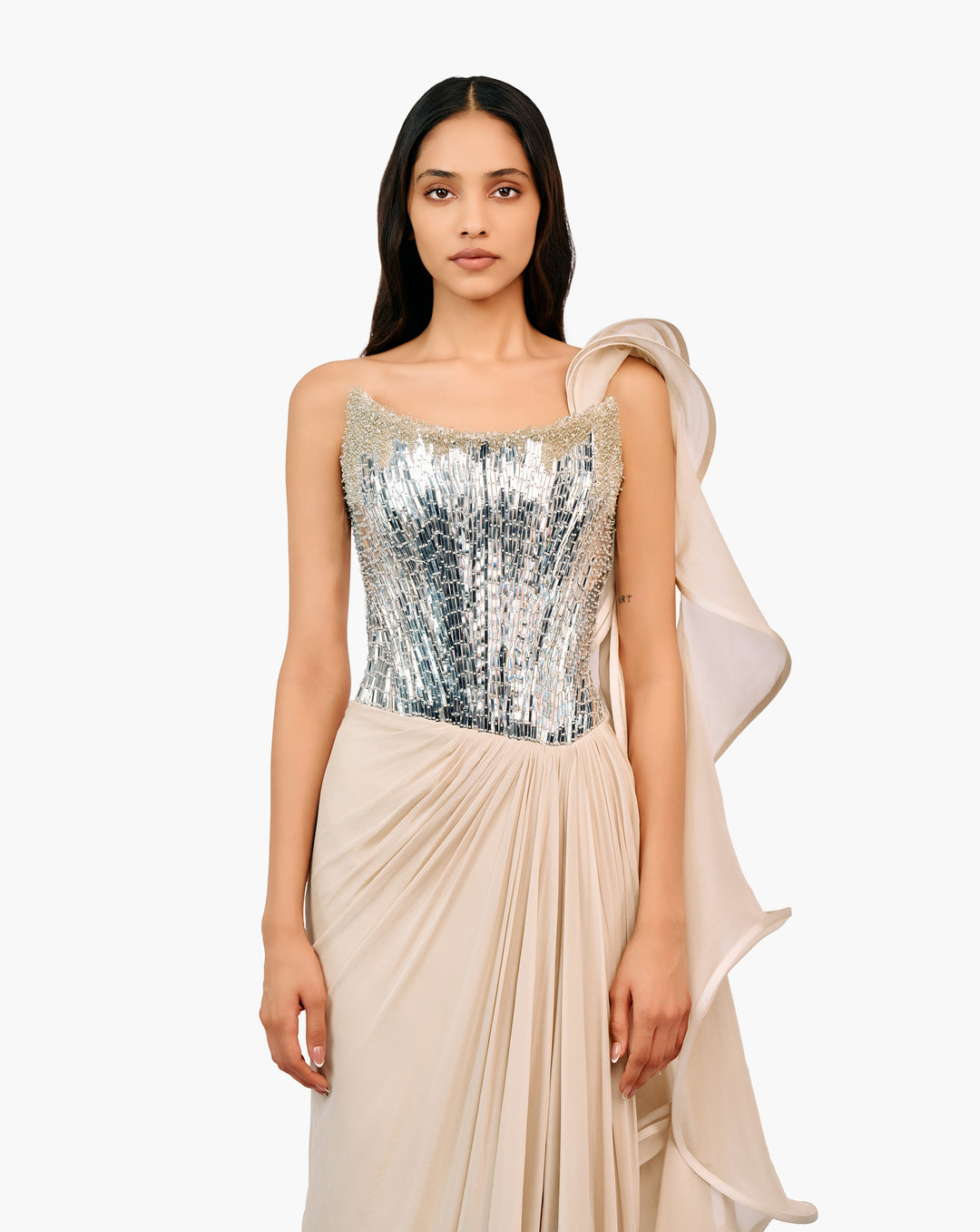 The Comet Refraction Saree Gown