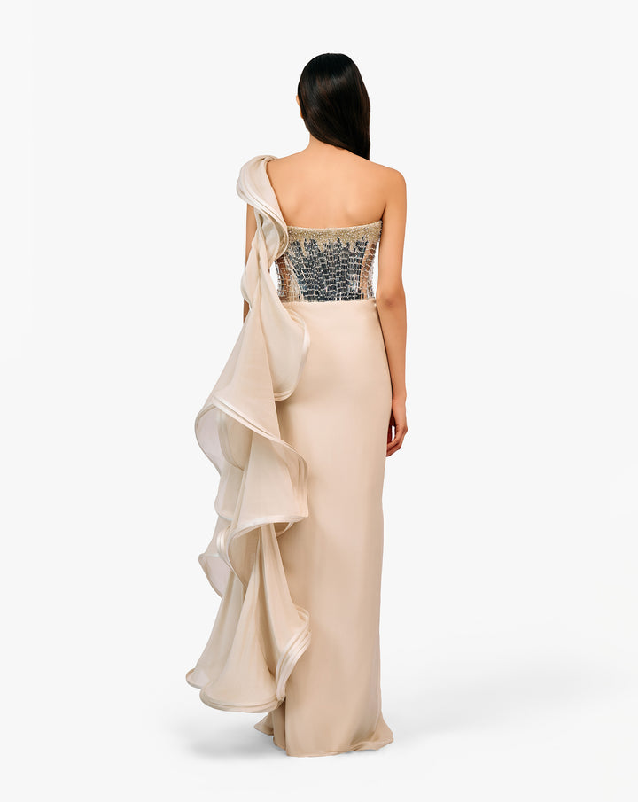 The Comet Refraction Saree Gown