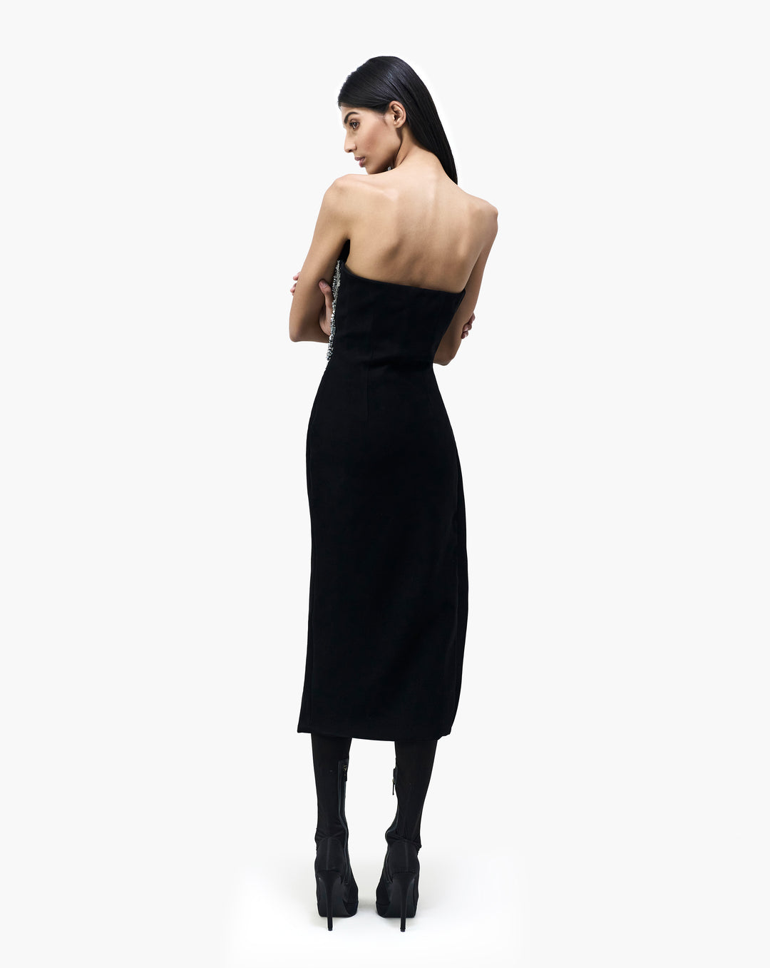 The Meteoric Molded Midi Dress