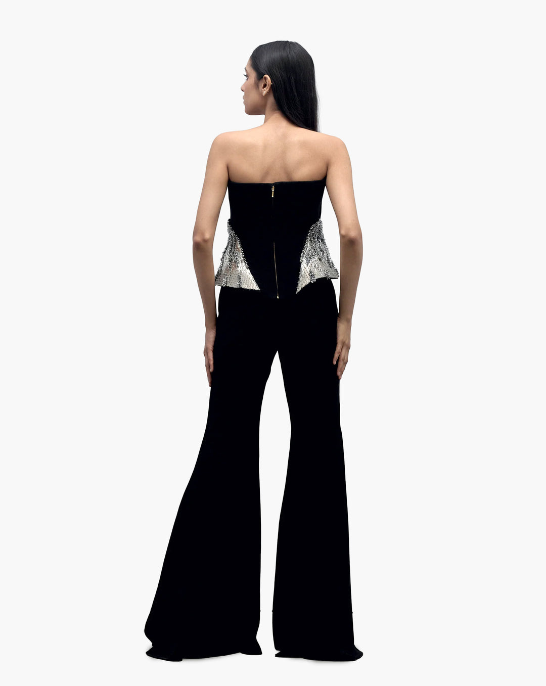 The Black Corset Peplum Top