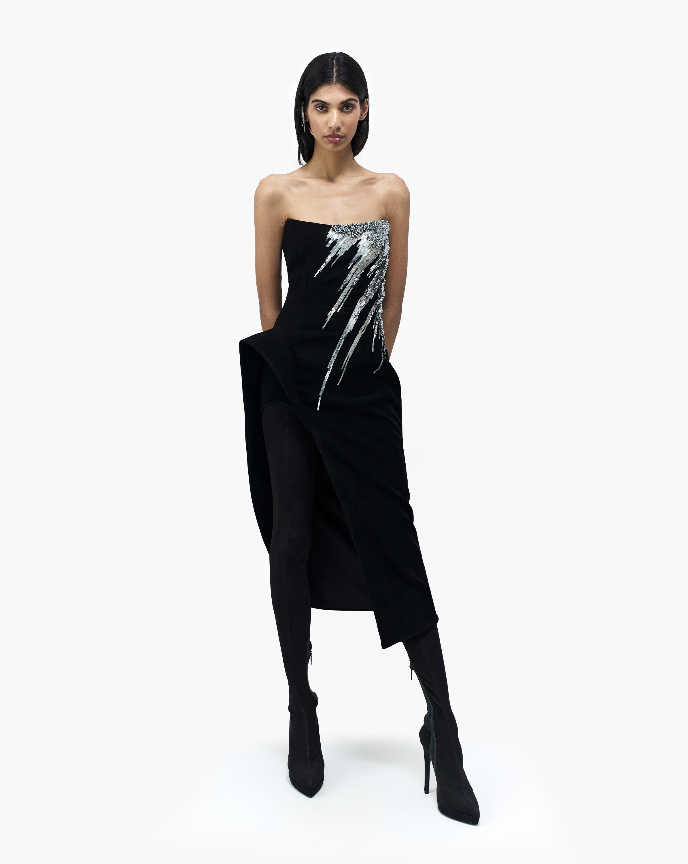 The Meteoric Molded Midi Dress