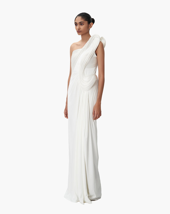 The Sculpted Wave Gown