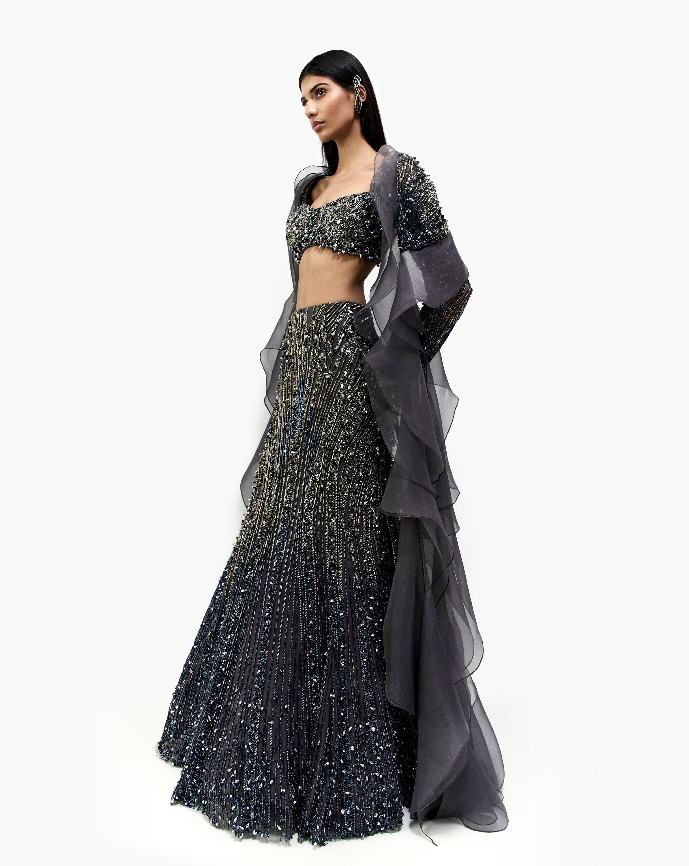 The Zephyr Cape Lehenga