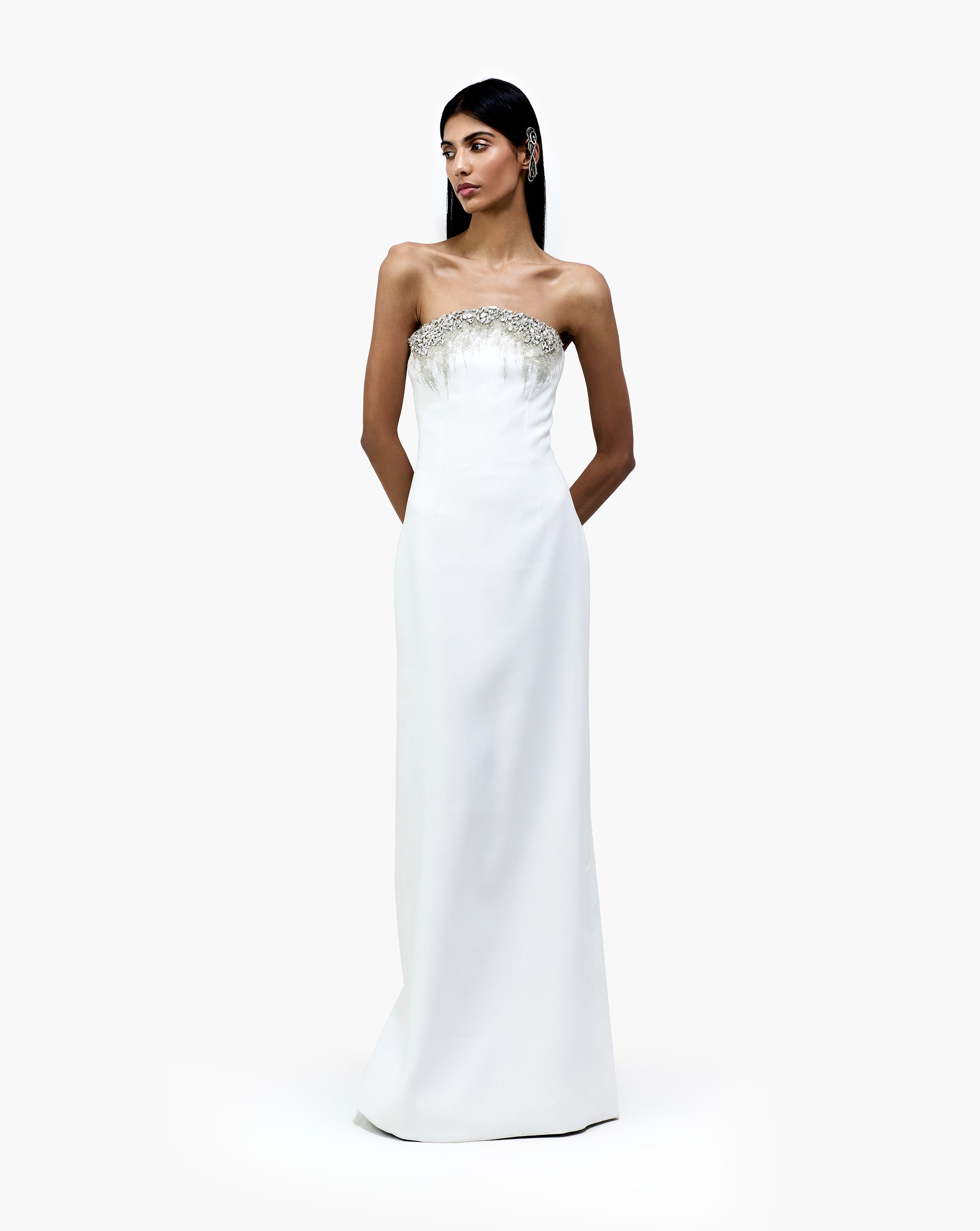 The Crystal Column Gown
