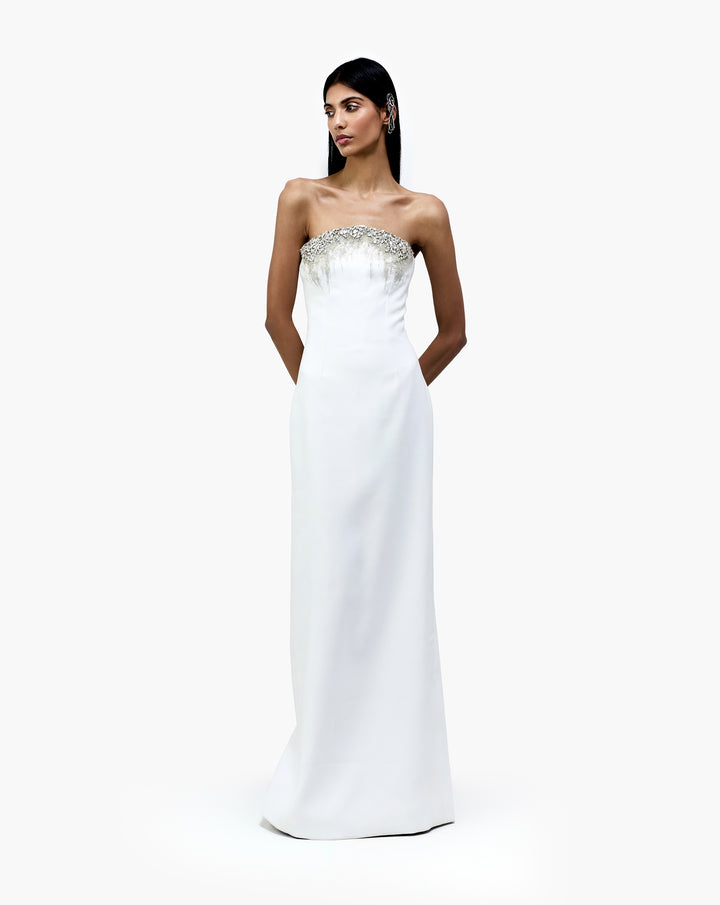 The Crystal Column Gown