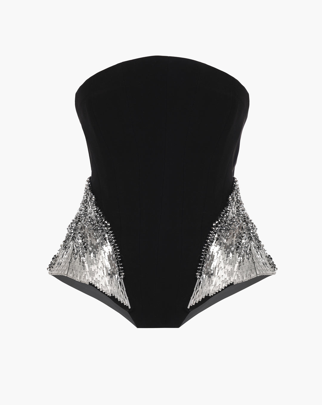 The Black Corset Peplum Top