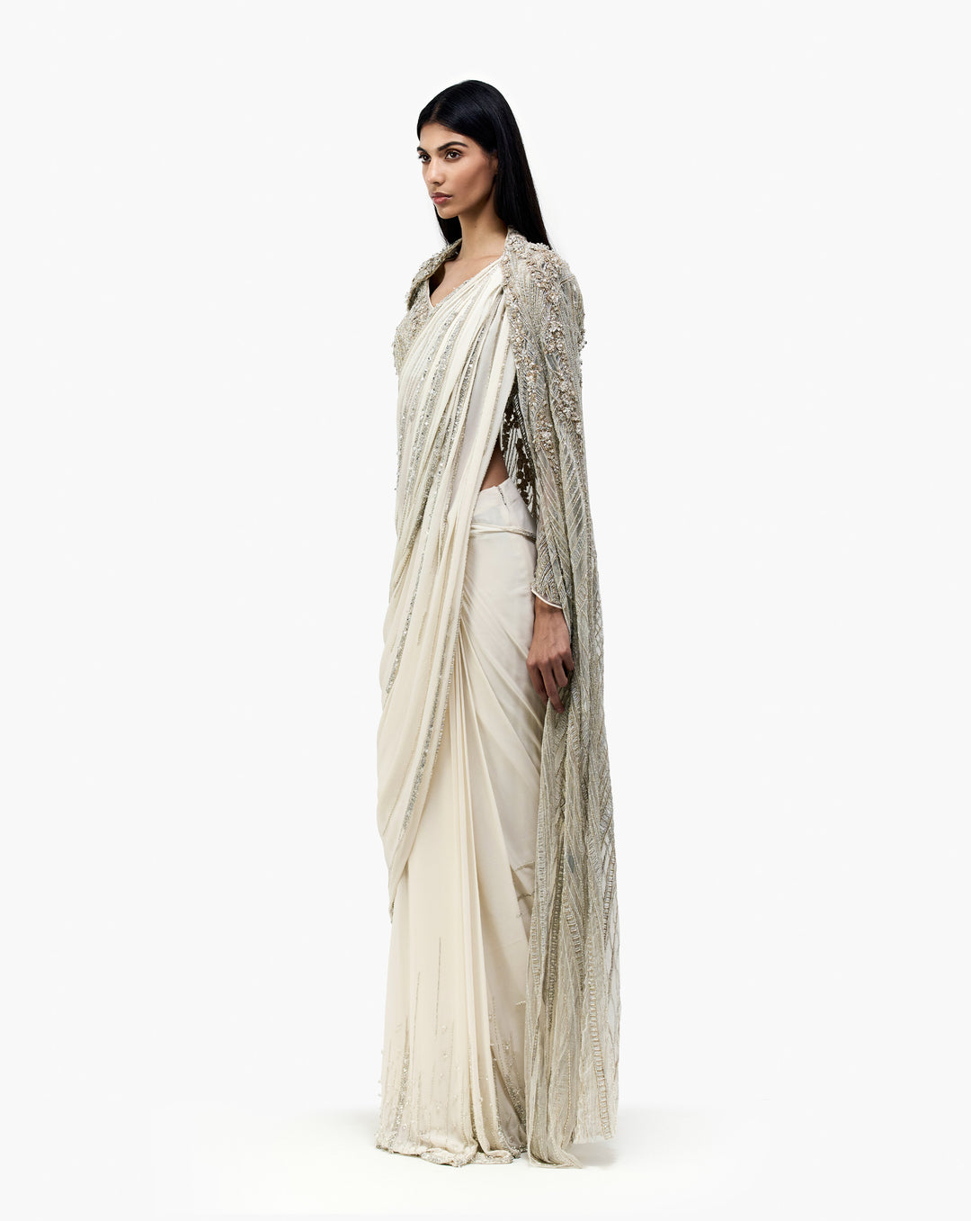 The Cosmic Crystal Saree