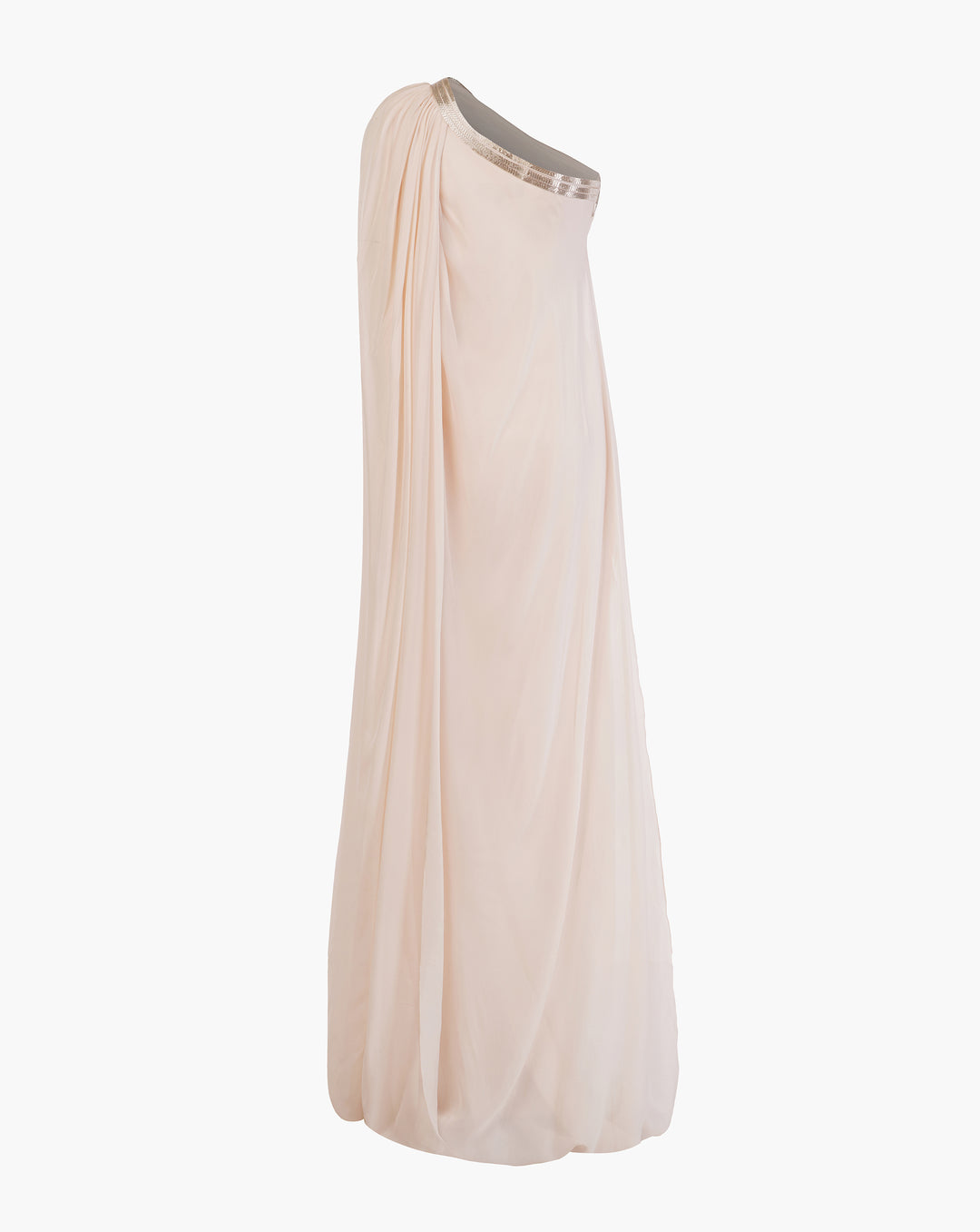 The Pearl White One-Shoulder Gown
