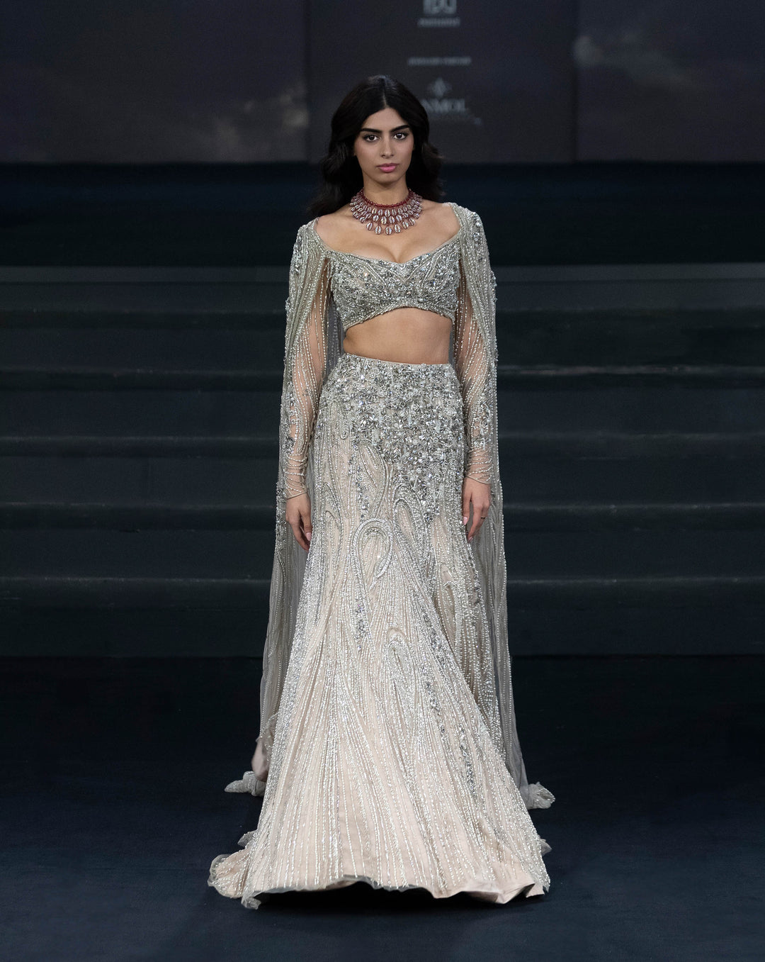 Crystalline Pearl Lehenga