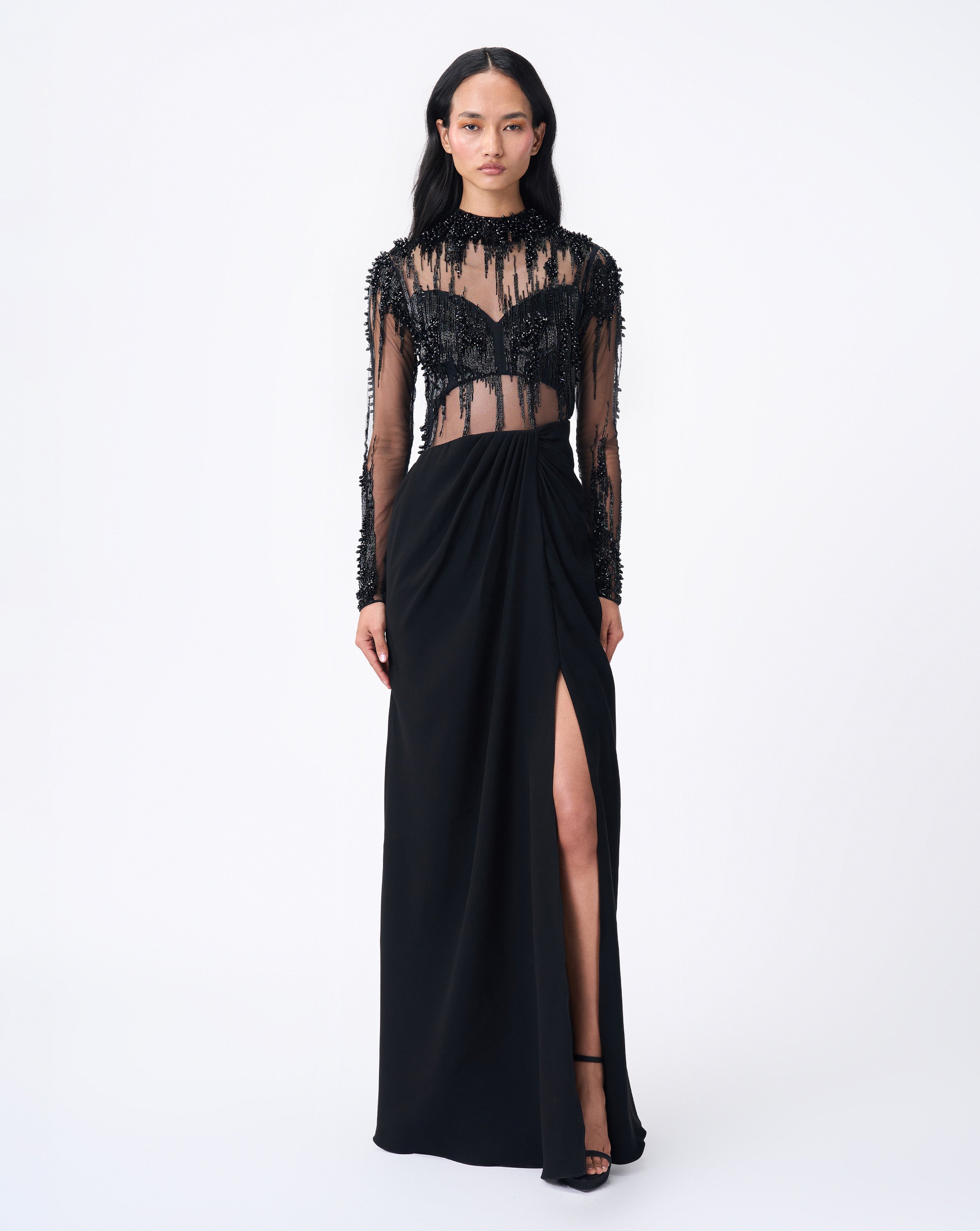 Lightfall Encrusted Crystal Gown