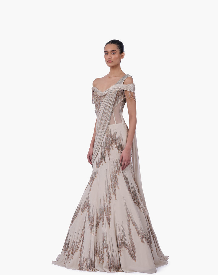 The Sculpted Drape Lehenga