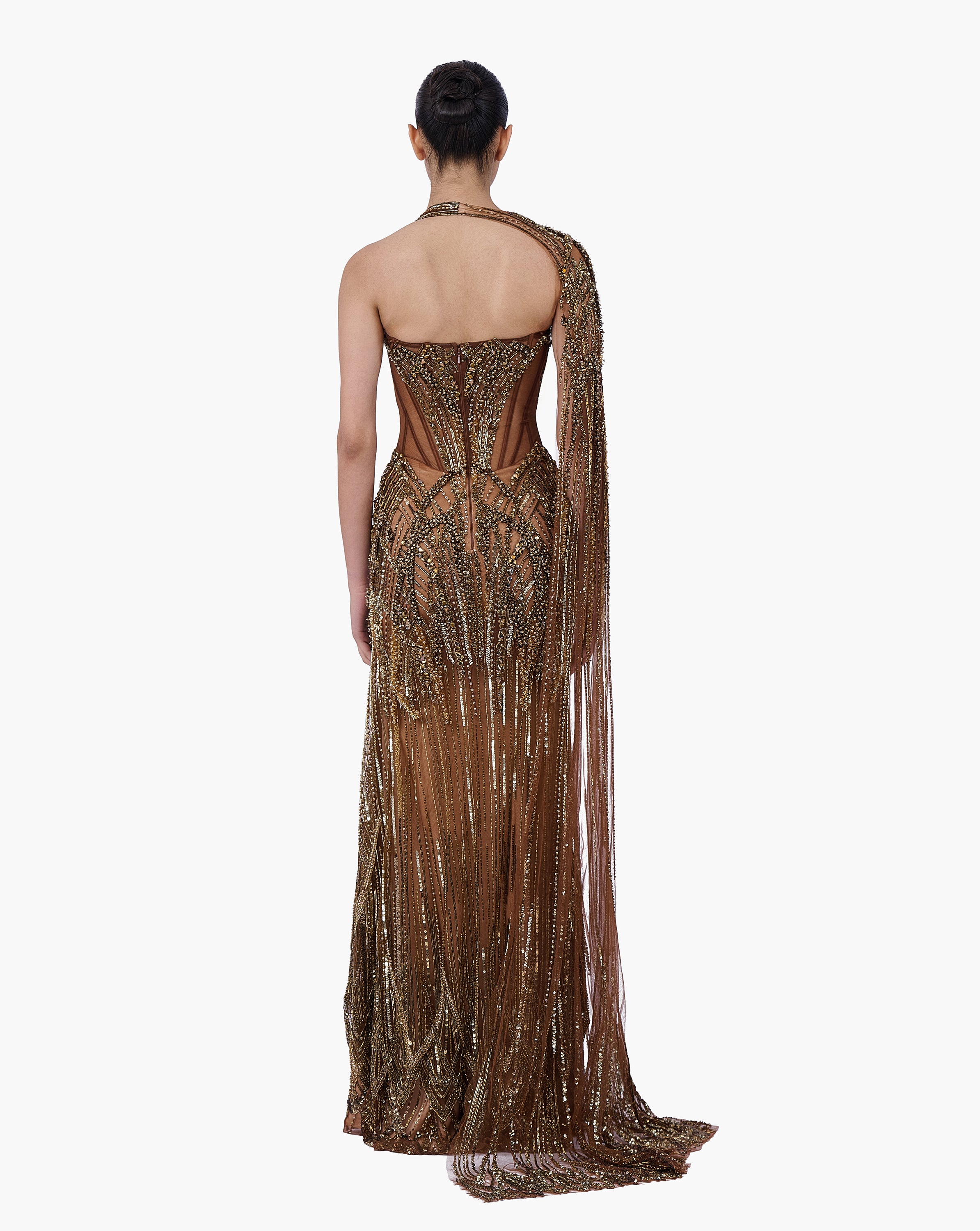 The Aurum Dominion Saree Gown