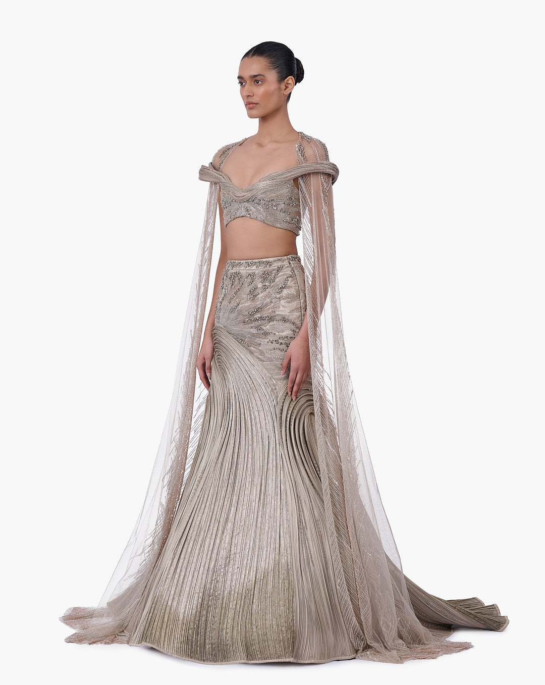 The Brocade Lehenga Set with Cape