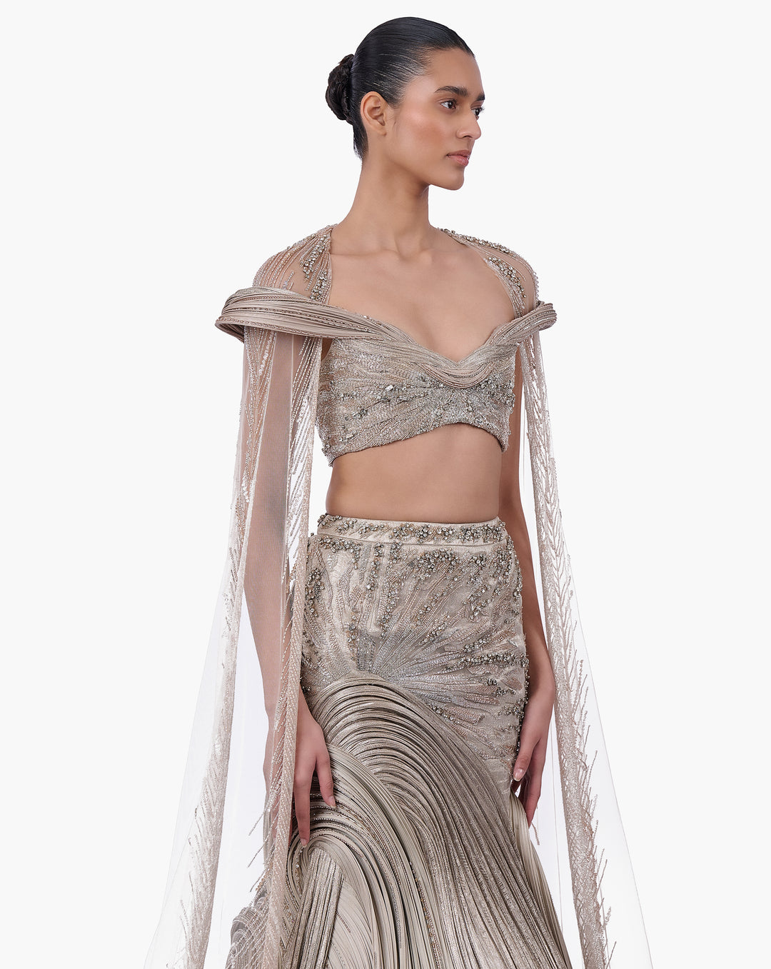 The Brocade Lehenga Set with Cape