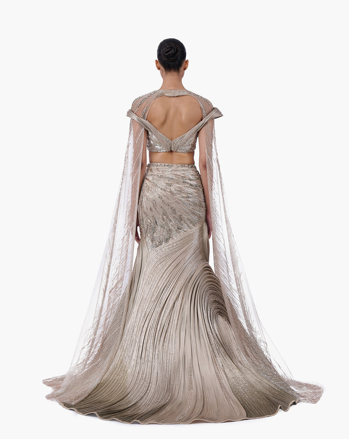 The Brocade Lehenga Set with Cape